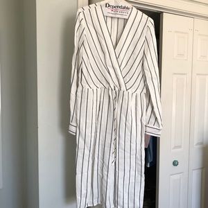 Anne Taylor Long Sleeved Striped Dress